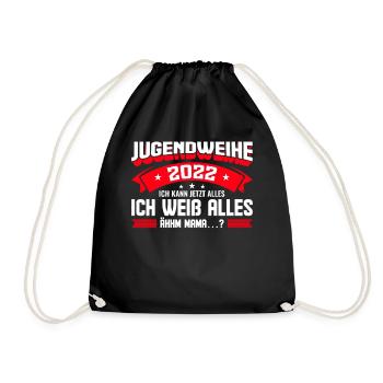 Jugendweihe 2022 - Turnbeutel - Schwarz - Vorne