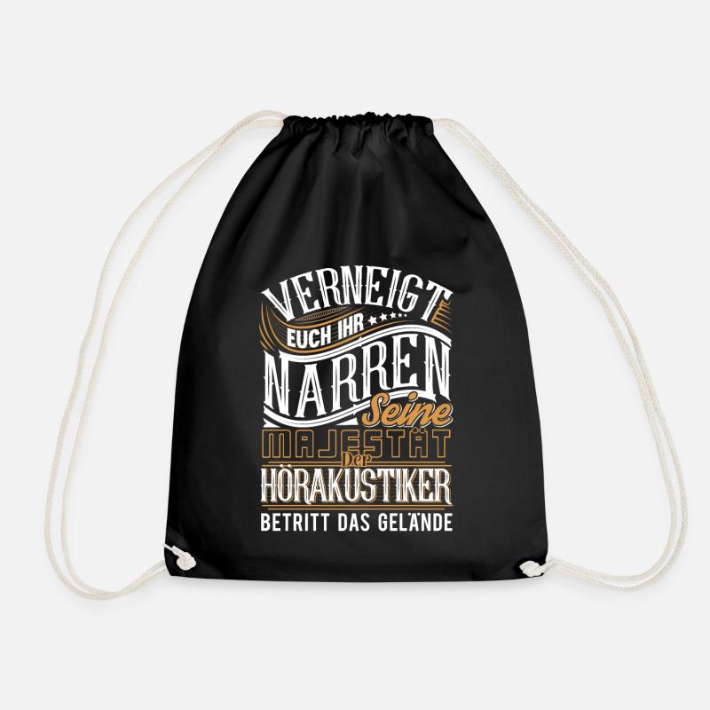Hörakustiker - Turnbeutel - Schwarz