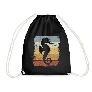 Hippocampes Natation précoce Natation Vintage - Sac de sport léger - noir - Devant