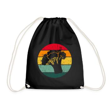 Vintage Brocoli Brocoli Brocoli En bonne santé - Sac de sport léger - noir - Devant