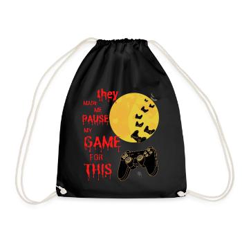conception de joueurs d’Halloween. Maillot de nerd du jeu - Sac de sport léger - noir - Devant