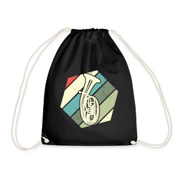 Ténor rétro instrument de musique musicien - Sac de sport léger - noir - Devant