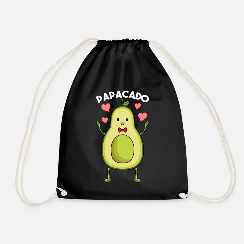 Papacado Pregnancy Expectant Dad 2021 Avocado - Turnbeutel - Schwarz