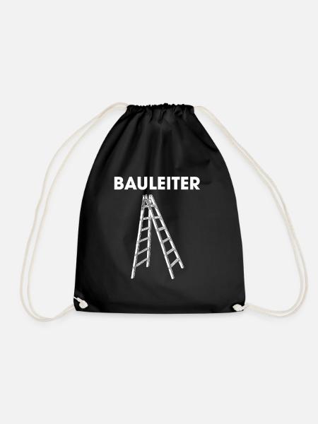 Bauleiter Stehleiter Baustelle Baustellen Leiter - Turnbeutel - Schwarz