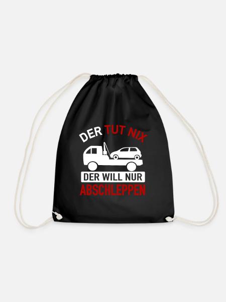 Abschlepper - Der Tut Nix Der Will Nur Abschleppen - Turnbeutel - Schwarz
