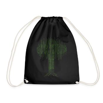 Binary Tree Coding Computer Programmer Developers - Turnbeutel - Schwarz - Vorne
