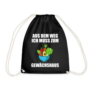 Aus Dem Weg Ich Muss Zum Gewächshaus Gärtner - Turnbeutel - Schwarz - Vorne
