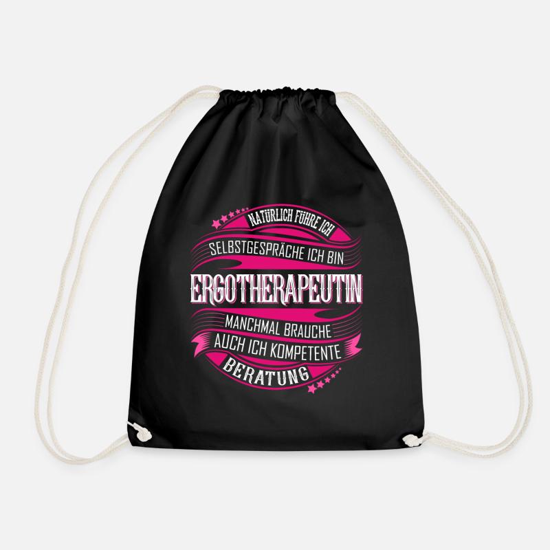 Ergotherapeutin - Turnbeutel - Schwarz