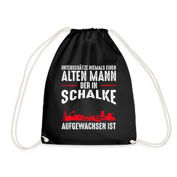 Gelsenkirchen Schalke Männer Spruch - Turnbeutel - Schwarz - Vorne