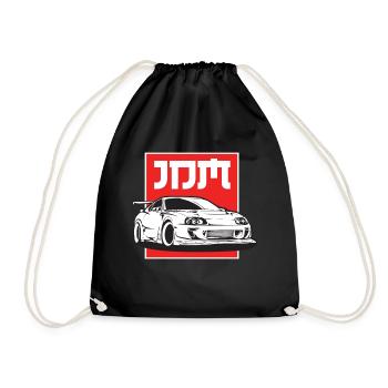 Skyline 34 JDM Japan Tuning Car 90s Legend - Drawstring Bag - black - Front