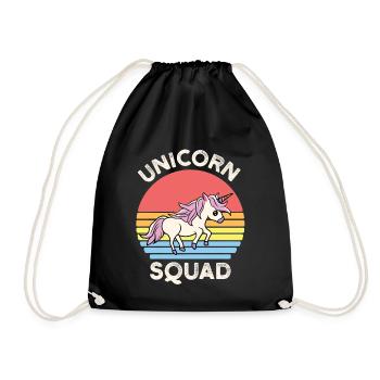 Unicorn Einhorn Pferd Fabelwesen Unicorns - Turnbeutel - Schwarz - Vorne