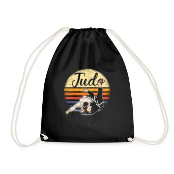 Retro Judo Vintage Judoka Judoist Kampfsport - Turnbeutel - Schwarz - Vorne