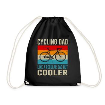 Cycling Dad Bike Rider - Turnbeutel - Schwarz - Vorne
