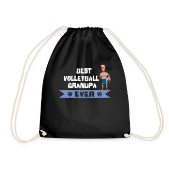 Best Volleyball Grandpa Ever - Beach Volleyball - Drawstring Bag - black - Front