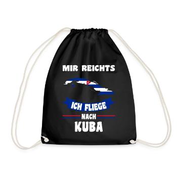 Mir reichts ich fliege nach Kuba - Turnbeutel - Schwarz - Vorne