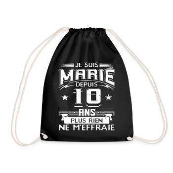 Anniversaire 10 Ans De Mariage - Sac de sport léger - noir - Devant