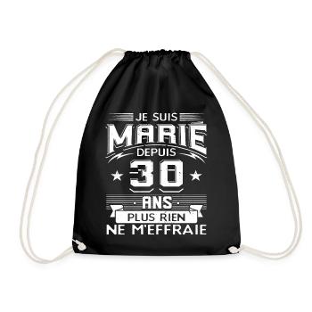 Anniversaire 30 Ans De Mariage - Sac de sport léger - noir - Devant