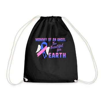 Maman d’un ange, trop belle pour la terre, - Sac de sport léger - noir - Devant