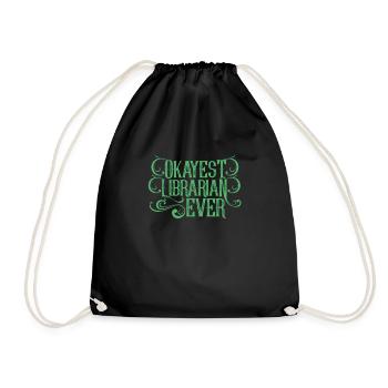 Librarian Librarian Library Book - Drawstring Bag - black - Front