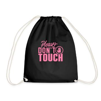S’il vous plaît ne pas toucher les mains Juste regarder le doigt Chemin - Sac de sport léger - noir - Devant