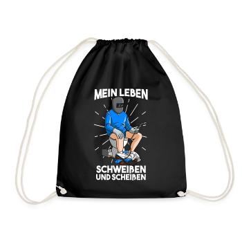 Scheißen Schweißen Schweißer Toilette Schweißgerät - Turnbeutel - Schwarz - Vorne