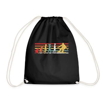 Snowboarder Snowboard - Turnbeutel - Schwarz - Vorne