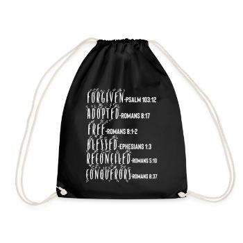 Holy Spirit Bible Verse - Drawstring Bag - black - Front