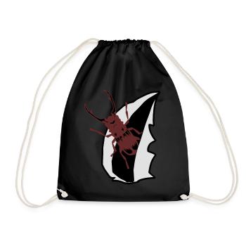 stag beetle insect insects antlers nature child - Drawstring Bag - black - Front