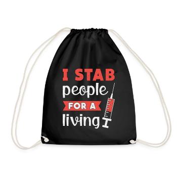 Nephrology Dialysis Technician Dialysis Gift - Drawstring Bag - black - Front