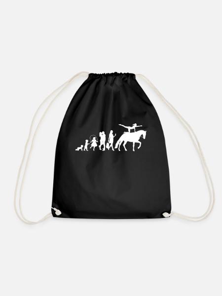 Pferde Voltigieren Reiten Mädchen Volti Reiten - Turnbeutel - Schwarz