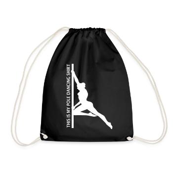 This is My Pole Dancing Shirt Pole Dance Dancer - Drawstring Bag - black - Front