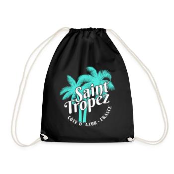 Saint Tropez Côte D Azur France Beach - Drawstring Bag - black - Front