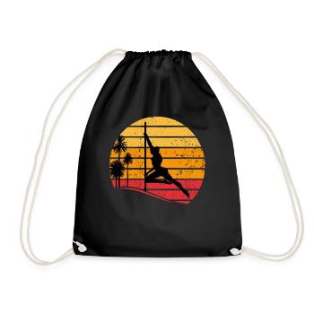 Pole Dancing - Sunset Pole Dance Silhouette - Turnbeutel - Schwarz - Vorne