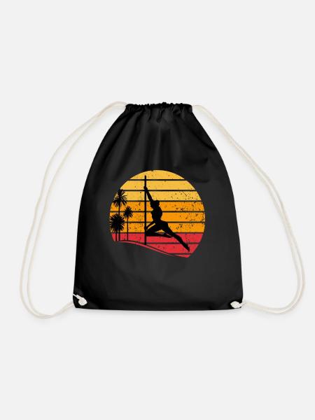 Pole Dancing - Sunset Pole Dance Silhouette - Turnbeutel - Schwarz