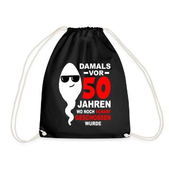 50 Jahre 50. Geburtstag 50. Jahrestag 50. Jubiläum - Turnbeutel - Schwarz - Vorne