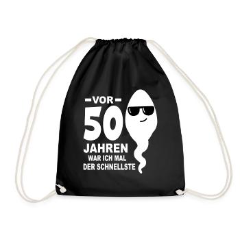 50. Geburtstag 50. Jahrestag 50 Jahre 50. Jubiläum - Turnbeutel - Schwarz - Vorne