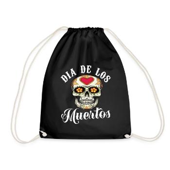 Dia De Los Muertos Day Of The Dead - Turnbeutel - Schwarz - Vorne