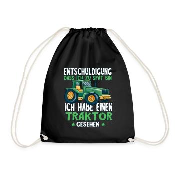 Entschuldigung ich Habe Traktor gesehen - Turnbeutel - Schwarz - Vorne
