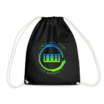 Je vis avec IIH et rocking It, IIH Awareness - Sac de sport léger - noir - Devant