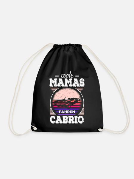 Coole Mamas Fahren Cabrio Retro Auto Oldtimer - Turnbeutel - Schwarz