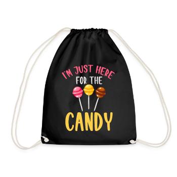 I'm Just Here For The Candy Halloween Sweets - Drawstring Bag - black - Front