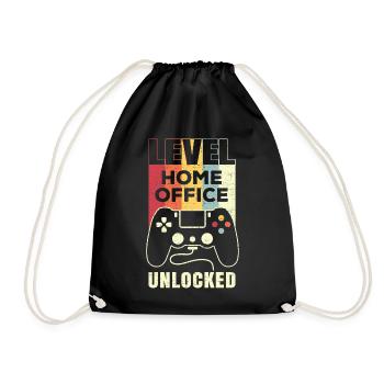 Level Homeoffice Unlocked Rétro Gamer Home Office - Sac de sport léger - noir - Devant