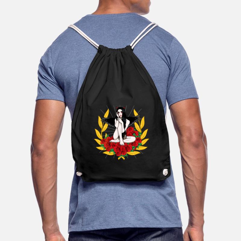 Devilish Devil Woman Satan's Roast Devil Drawstring Bag