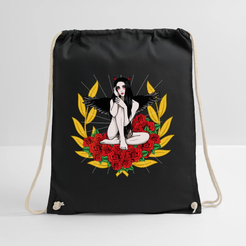 Devilish Devil Woman Satan's Roast Devil Drawstring Bag
