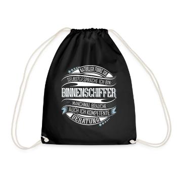 Binnenschiffer - Turnbeutel - Schwarz - Vorne