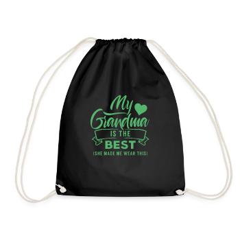 My Grandma is the Best Grandma Grandmother Grandma - Drawstring Bag - black - Front
