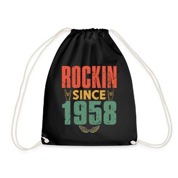 Anniversaire 1958 Sort rock - Sac de sport léger - noir - Devant