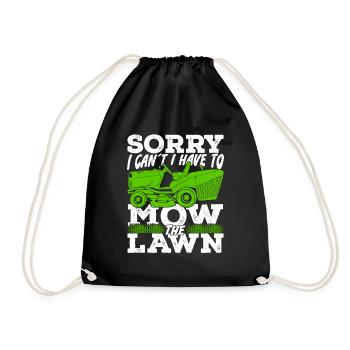 Tondeuse à gazon fauchage jardin jardin cadeau - Sac de sport léger - noir - Devant