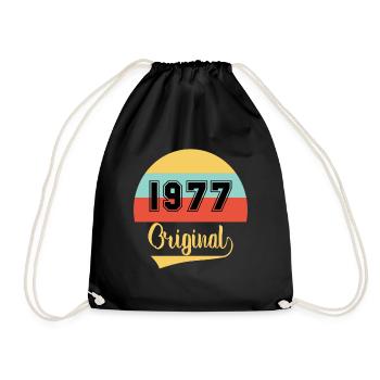 Vintage Orginal 1977 Geburtstag - Turnbeutel - Schwarz - Vorne