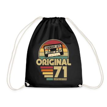 Né 1971 anniversaire original Cadeau - Sac de sport léger - noir - Devant